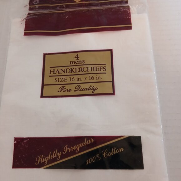 NEW Men's Handkerchiefs Bundle 100% Cotton 3 Packages of 4 Slightly Irregular - Picture 3 of 5